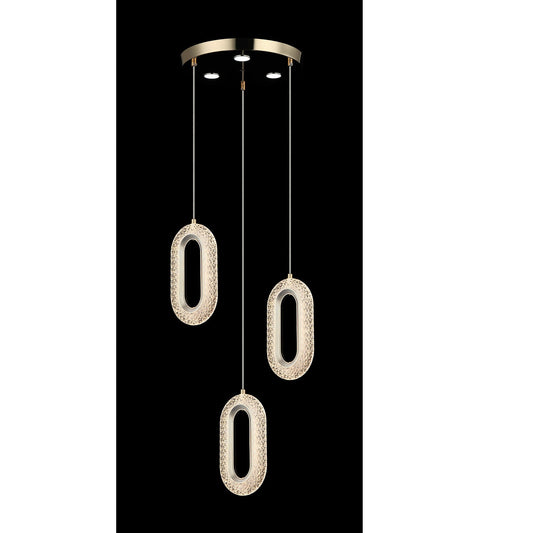 CANDIL ANILLO OVALADO DE 3 LUCES