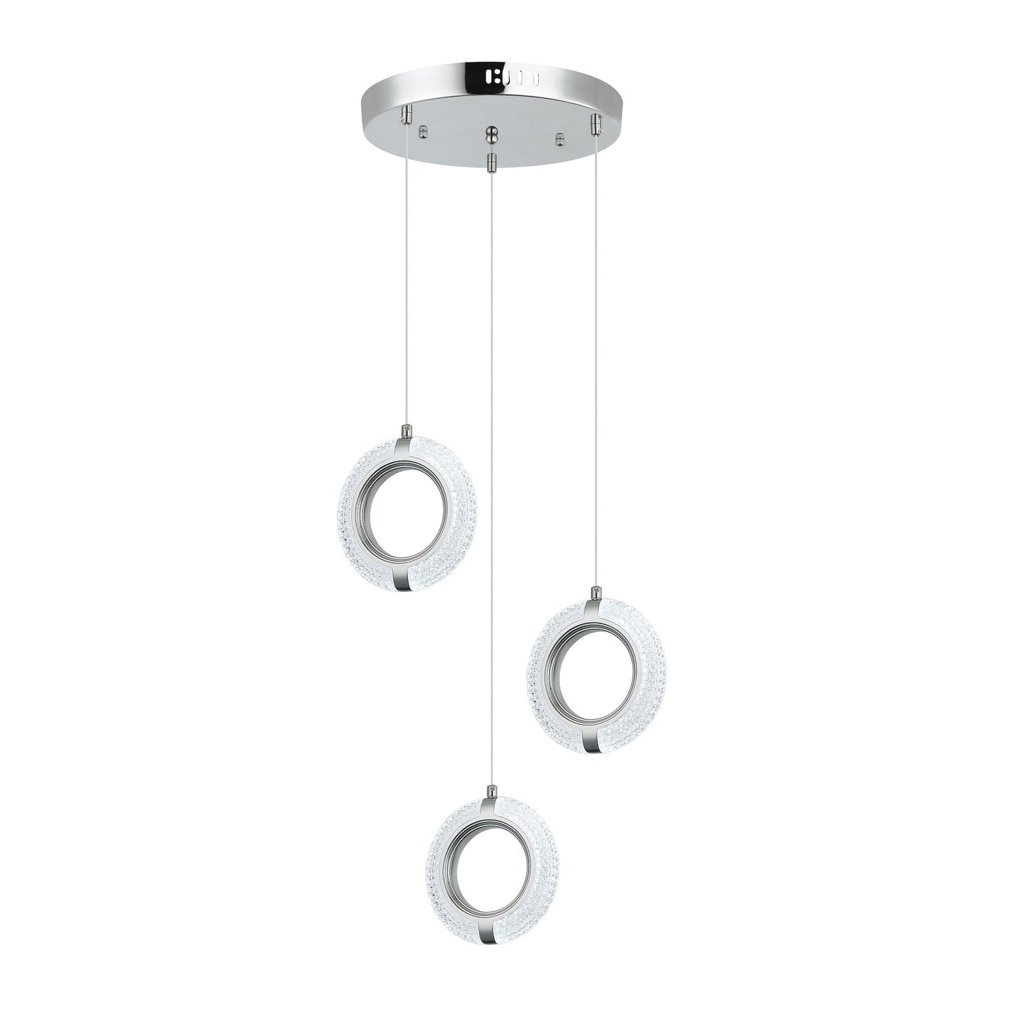 COLGANTE CROMO DE 3 ANILLOS CRAQUELADOS