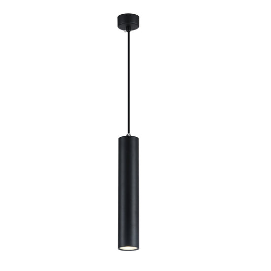 LAMPARA DE CILINDRO GU10 30CM NEGRA