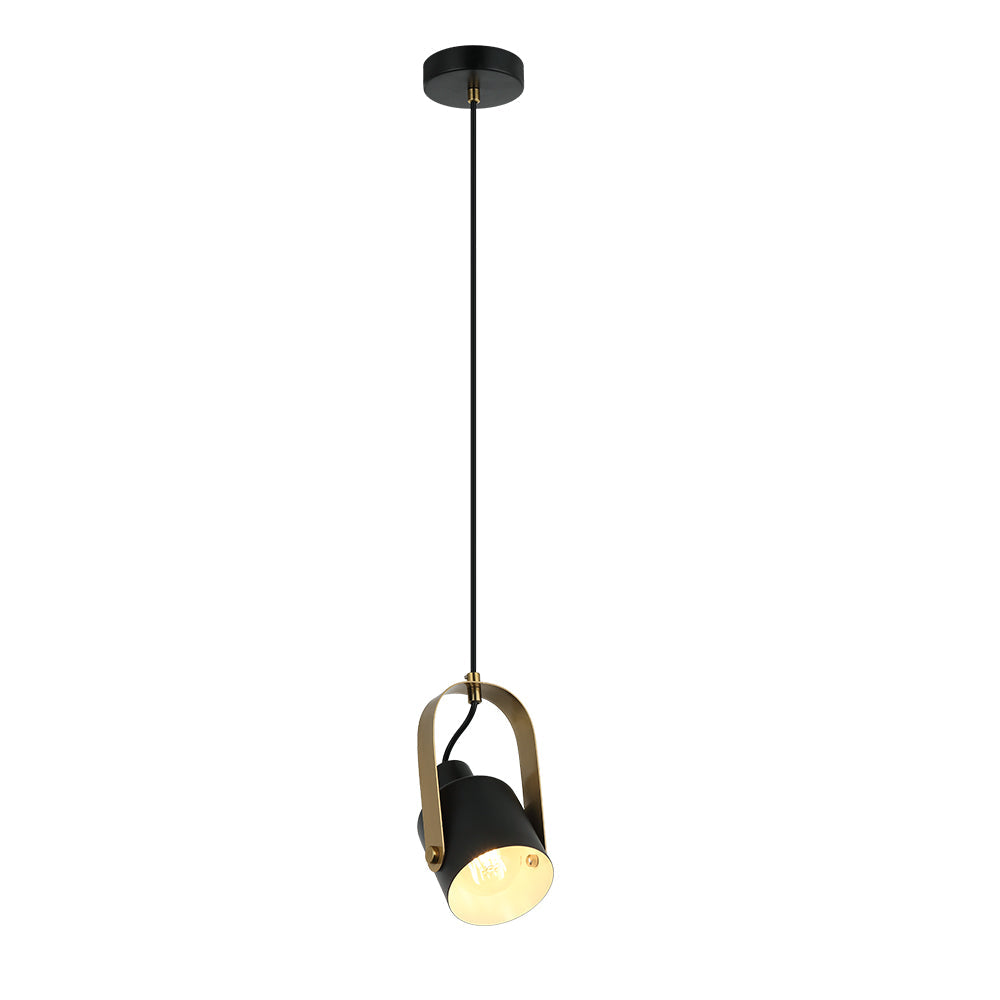 LAMPARA COLGANTE 1 LUZ NEGRA DIRIGIBLE