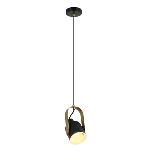 LAMPARA COLGANTE 1 LUZ NEGRA DIRIGIBLE