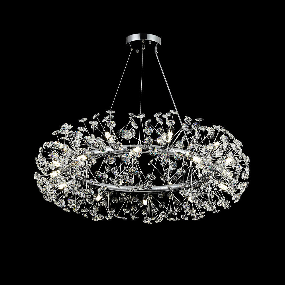 CANDIL ARO DE LUNETAS E CRISTAL 80CM