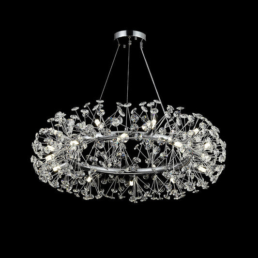 CANDIL ARO DE LUNETAS E CRISTAL 80CM